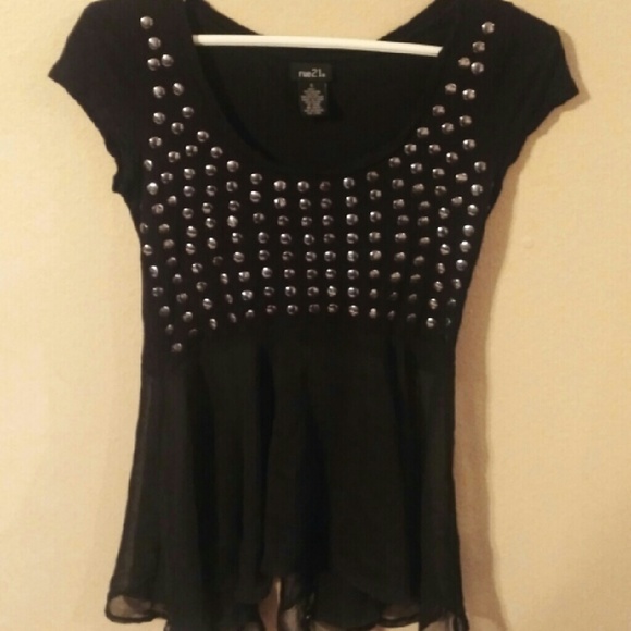 Studded Black Top