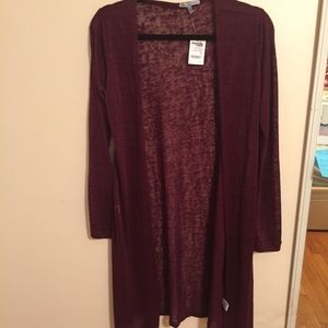 Burgundy long Cardigan