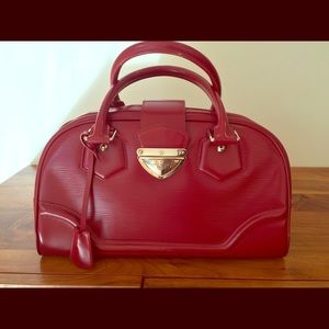 LOUIS VUITTON Rubis Epi Leather Bowling Montaigne