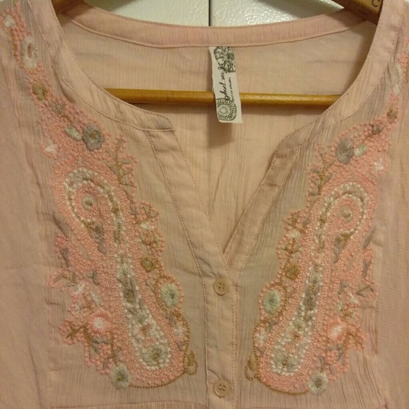 Free People Embroidered Blouse - Picture 3 of 3