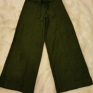 Wide Leg Wool Blend Pants