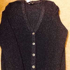 Shimmery black cardigan