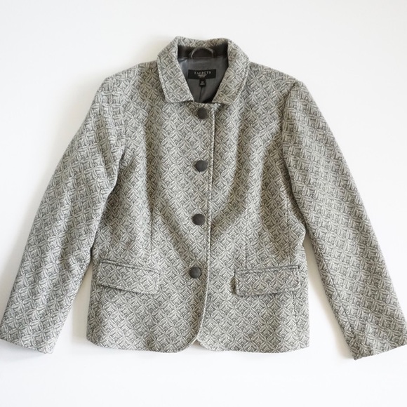 Talbots Jacket in Gray, Size 12 Petite
