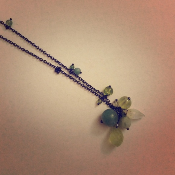 Oxidized silver necklace