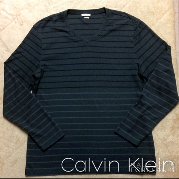 Calvin Klein Other - EUC Calvin Klein Striped Crew Sweater - M