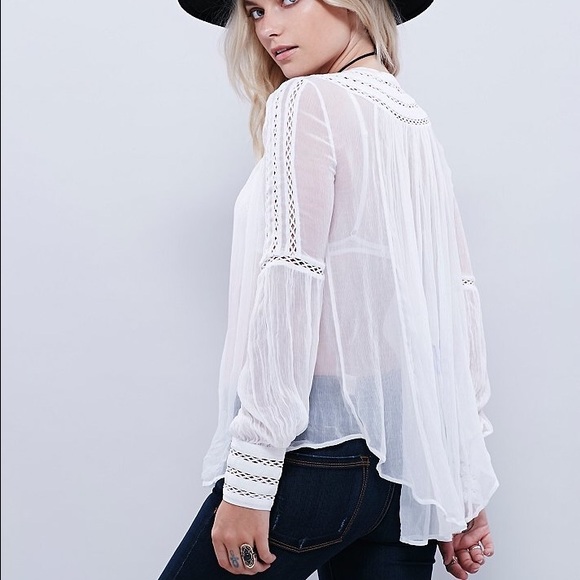 ISO Free People Silver Soul Peasant top - Picture 3 of 3