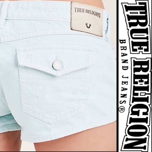 💗Zip Up Joey Cut Off True Religion Shorts