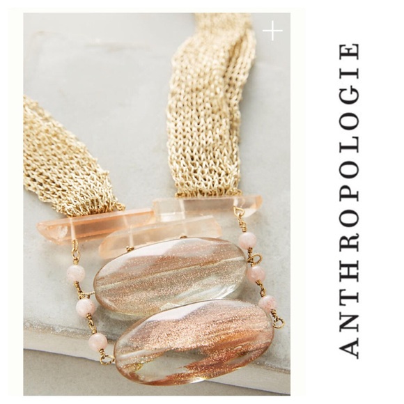 ❌SOLD❌ Anthropologie Luma Gold Mesh Necklace NWT - Picture 3 of 5