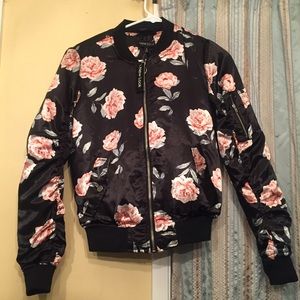 black rose bomber jacket