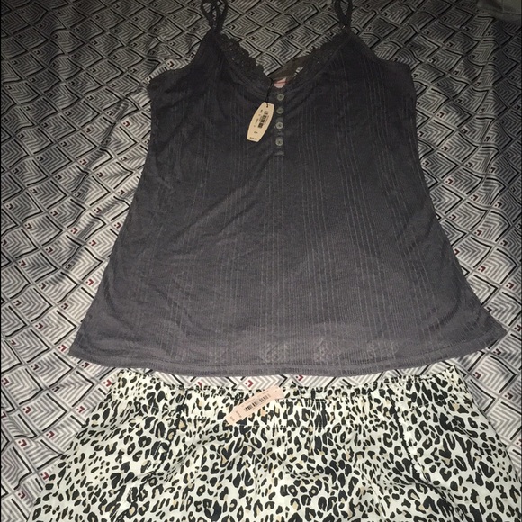 NWT VS Grey Cami and leopard print Boxers Set