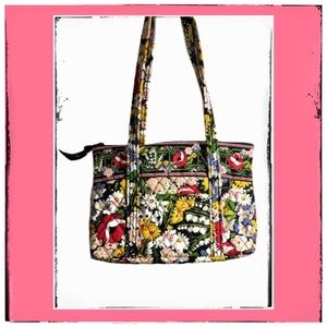 Navy Red & Green Floral Vera Bradley Handbag