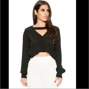 Long sleeve crop top