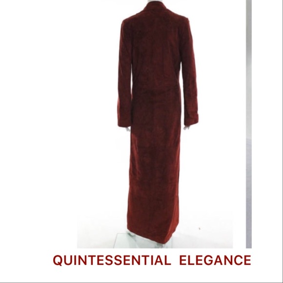 You've Been Dared....Crimson Maxi Suede Coat - image 2