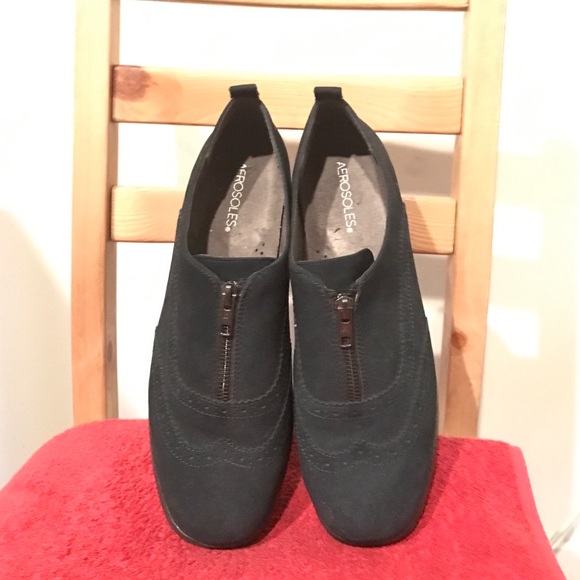 MOVING SALE🎉Blue faux suede oxford platform shoes
