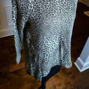 ZARA Animal Print Tunic Sweater