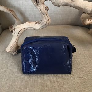 Furla cobalt blue makeup/cosmetic case.
