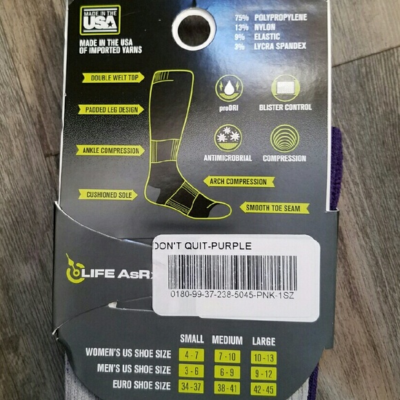 Life AsRX CrossFit Knee Socks Don't Quit - Picture 3 of 4