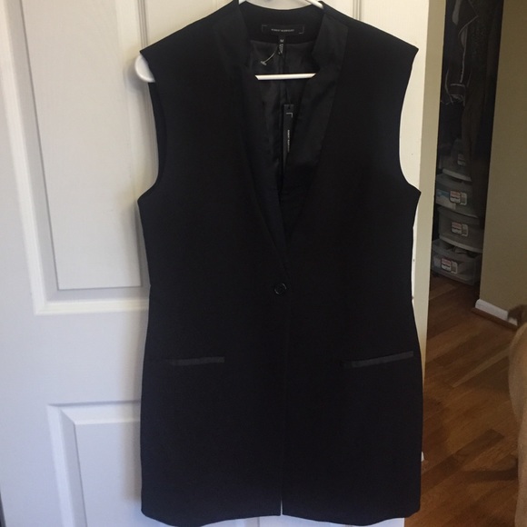 Black long vest