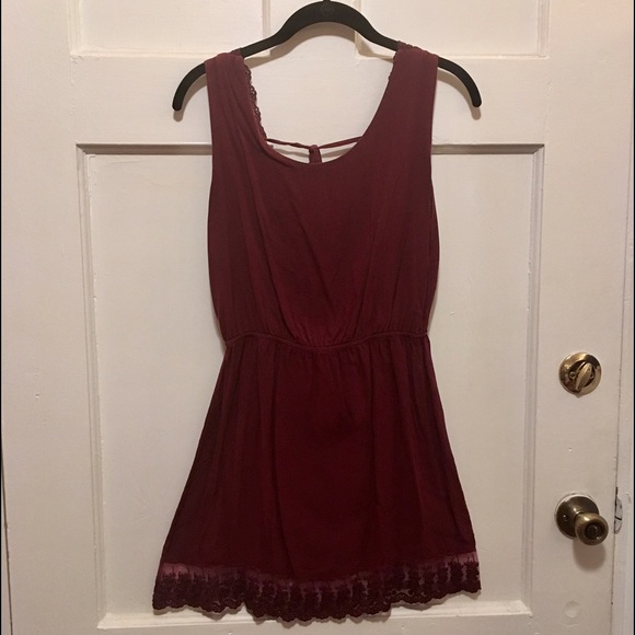 Brandy Melville Open Back Lace Trim Dress