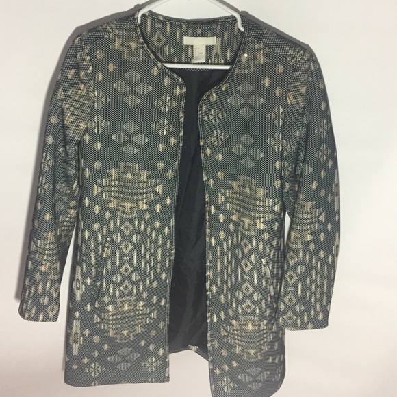 H&m longline printed coat