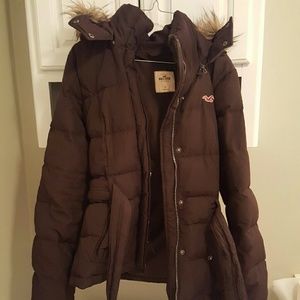 Hollister Brown Winter Coat