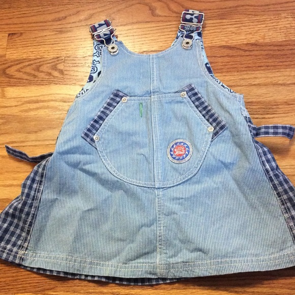 Girls oilily overall style romper dress