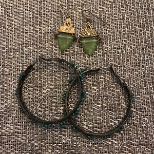 Two sets of earrings