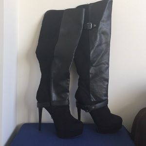 NWOT sz 8 black over the knee boots