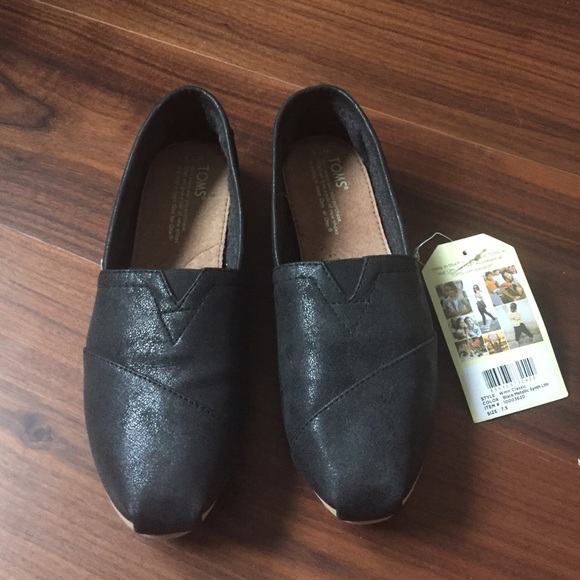 TOMS Shoes - BNWT Toms Black Metallic Synth Leather