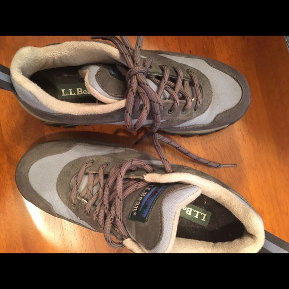 LL Bean ladies leather hiking boots, great treads.
