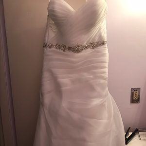 Demetrios white wedding dress