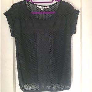 Max Studio Black Top with Pretty Details