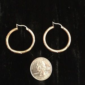 14kt gold hoop earrings
