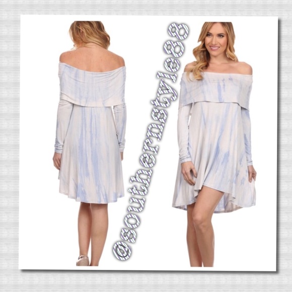 Off The Shoulder Long Sleeve Dress Small BNWT