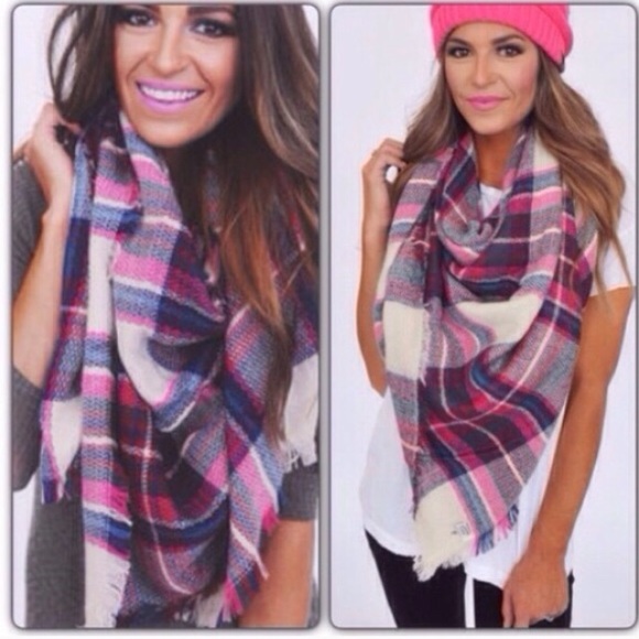 ❣️4 COLORS❣️ Plaid Oversized Tartan Blanket Scarf - Picture 2 of 4