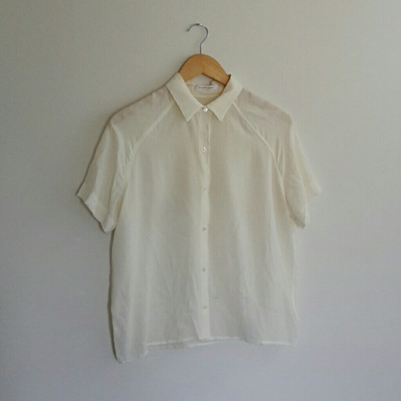 Everlane short sleeve silk shirt