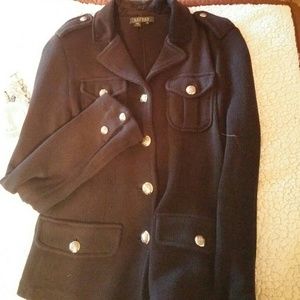 LAUREN Ralph Lauren black sweater jacket