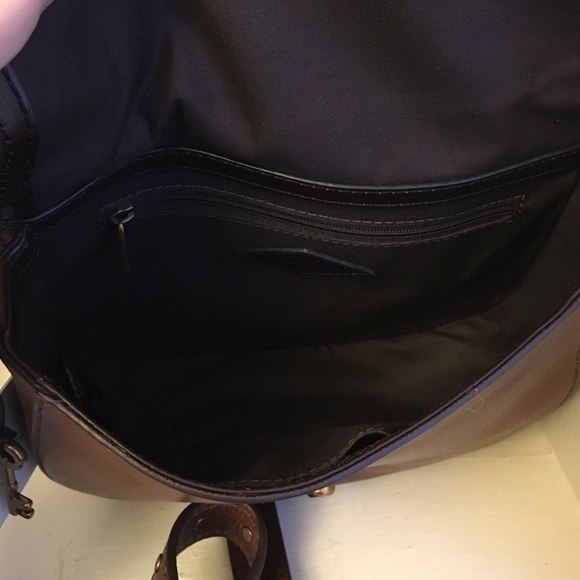 Fossil EMI Brown Multi Saddle crossbody bag purse - Picture 4 of 5