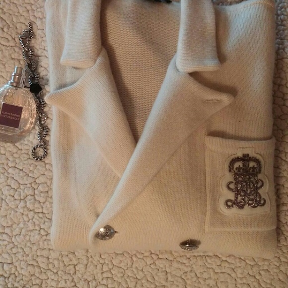 LAUREN RALPH LAUREN Ivory sweater jacket