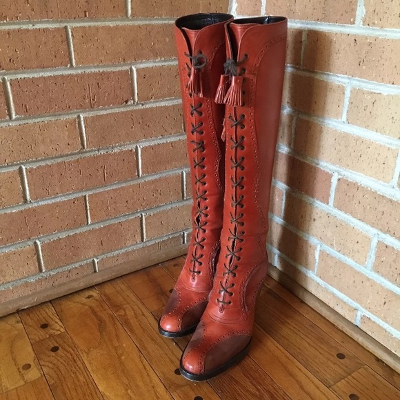MaxMara Shoes - Max Mara Leather Lace Up Riding Boots ❤️host pick