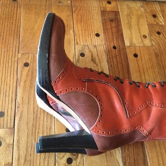 Max Mara Leather Lace Up Riding Boots ❤️host pick - Picture 3 of 4