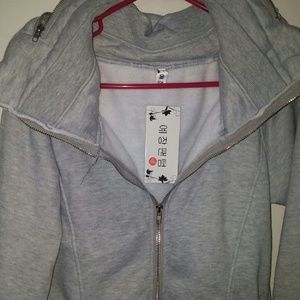FINAL SALE Brand new gray hooded jacket.