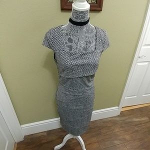 White house black market dress in black and white