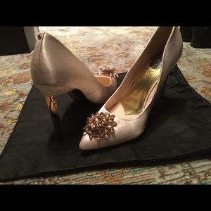 Pink Bejeweled High Heels