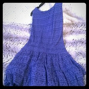 American Rag Blue lacey drop-waist dress