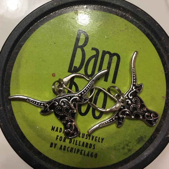 Long Horn Silver Earrings! - Picture 1 of 4