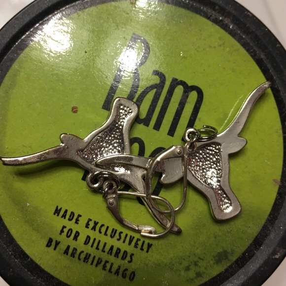 Long Horn Silver Earrings! - Picture 4 of 4