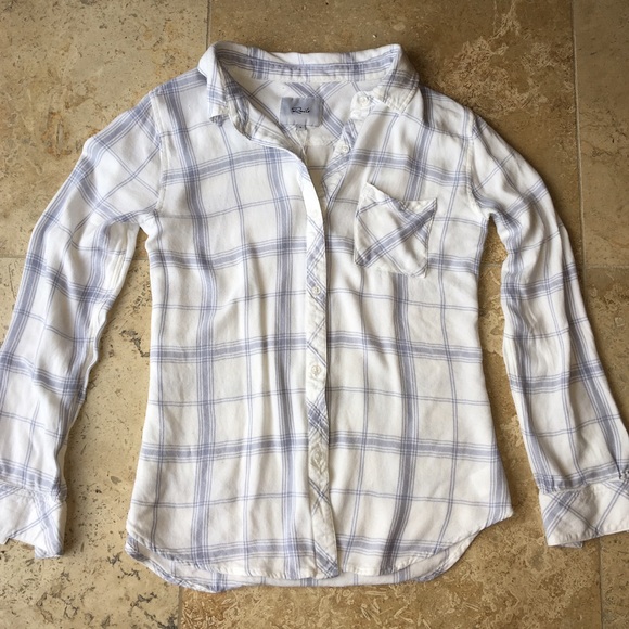 Rails LA Hunter Flannel Light Blue and White S