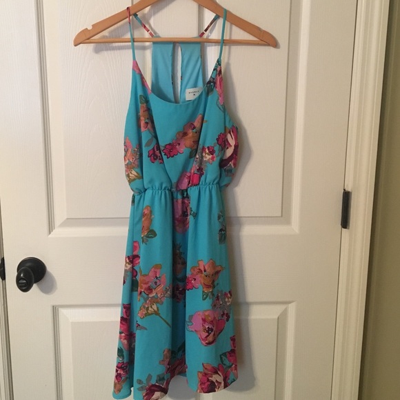 Pretty blue spring floral dress