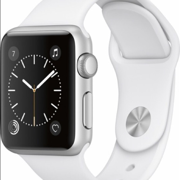 Apple Watch 1st Gen 38mm Silver/Sport White Band